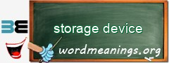 WordMeaning blackboard for storage device